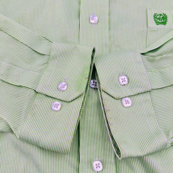 NOT FOR SALE       CINCH Men's Long Sleeve Button Down Shirt Large Green - Picture 4 of 9